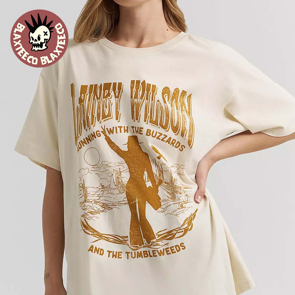 Lainey Wilson X Wrangler Running With The Buzzards T-Shirt Unisex T-shirt, Sweatshirt, Hoodie, Long Sleeve Tee - T-Shirt, Sweatshirt, Hoodie
