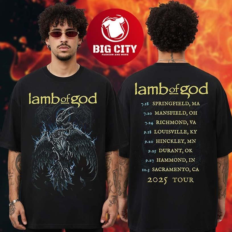 Lamb Of God Headbangers Boat 2025 Collection Electric Admat Itin Two Sided Shirt Unisex T-shirt, Sweatshirt, Hoodie, Long Sleeve Tee - T-Shirt, Sweatshirt, Hoodie