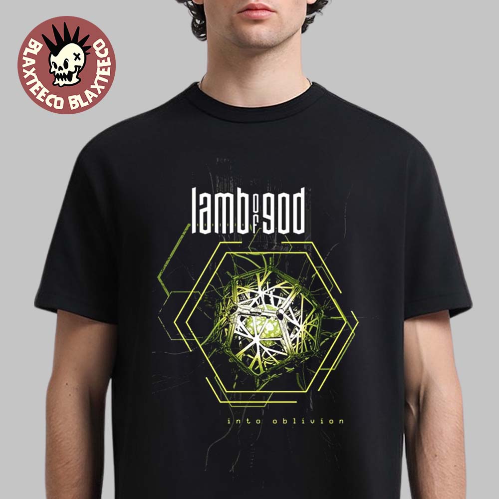 Lamb Of God Into Oblivion 10th Studio Album Cover Art Merch Hexagon T-Shirt Unisex T-shirt, Sweatshirt, Hoodie, Long Sleeve Tee - T-Shirt, Sweatshirt, Hoodie