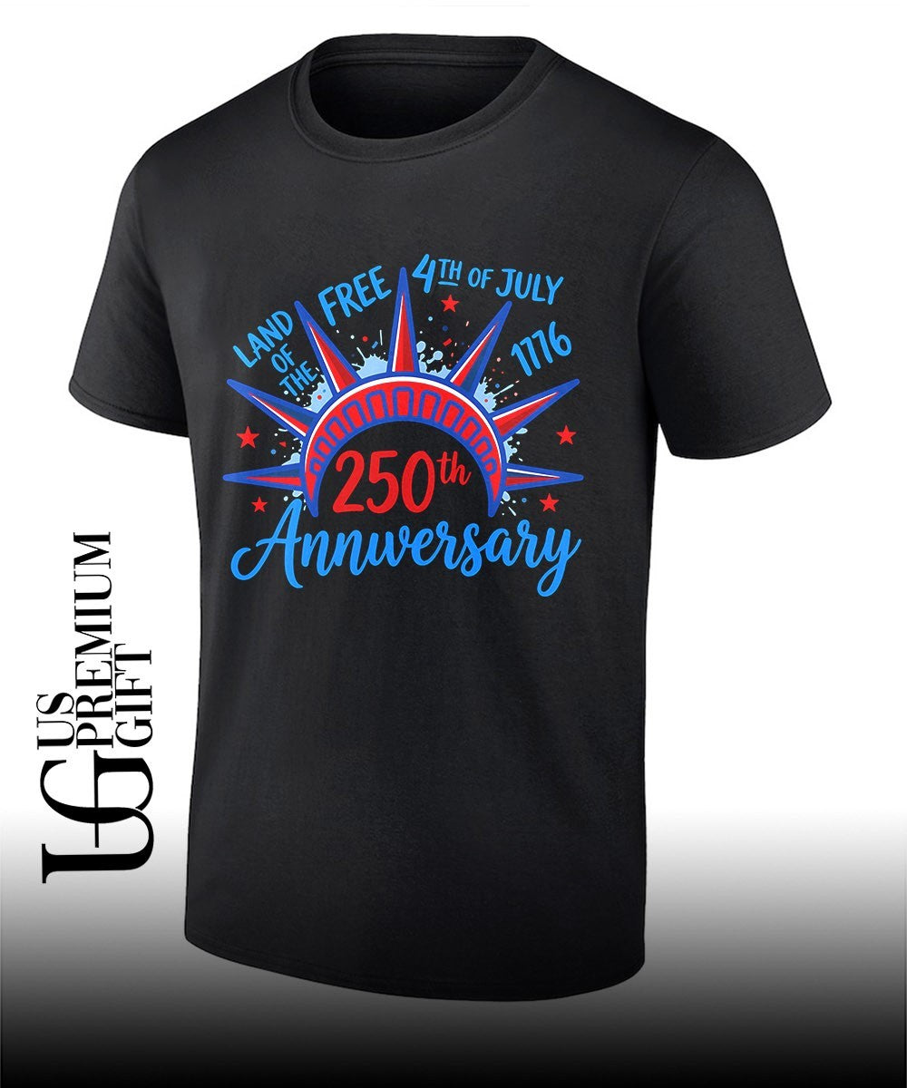 Land of the Free 4th of July and 250th Anniversary 1776-2026 shirt Unisex T-shirt, Sweatshirt, Hoodie, Long Sleeve Tee - T-Shirt, Sweatshirt, Hoodie