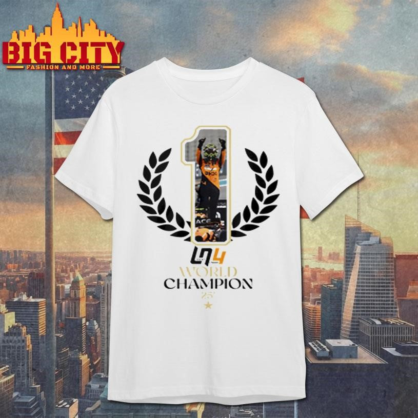 Lando Norris F1 2025 World Champion Shirt Unisex T-shirt, Sweatshirt, Hoodie, Long Sleeve Tee - T-Shirt, Sweatshirt, Hoodie