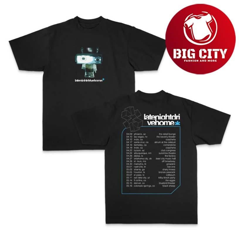 Late Night Drive Home Robot Tour Two Sided Shirt Unisex T-shirt, Sweatshirt, Hoodie, Long Sleeve Tee - T-Shirt, Sweatshirt, Hoodie