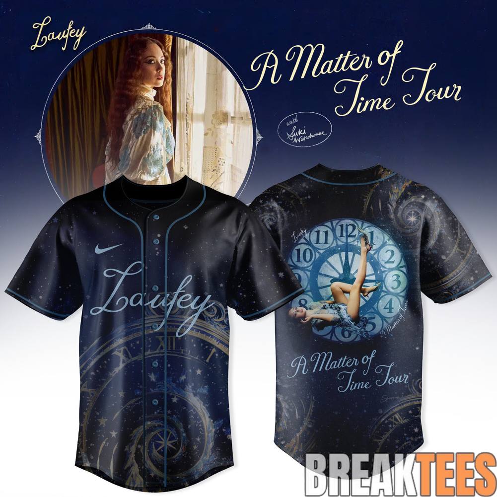 Laufey A Matter of Time Tour 2026 Timeless Baseball Jersey Unisex T-shirt, Sweatshirt, Hoodie, Long Sleeve Tee - T-Shirt, Sweatshirt, Hoodie
