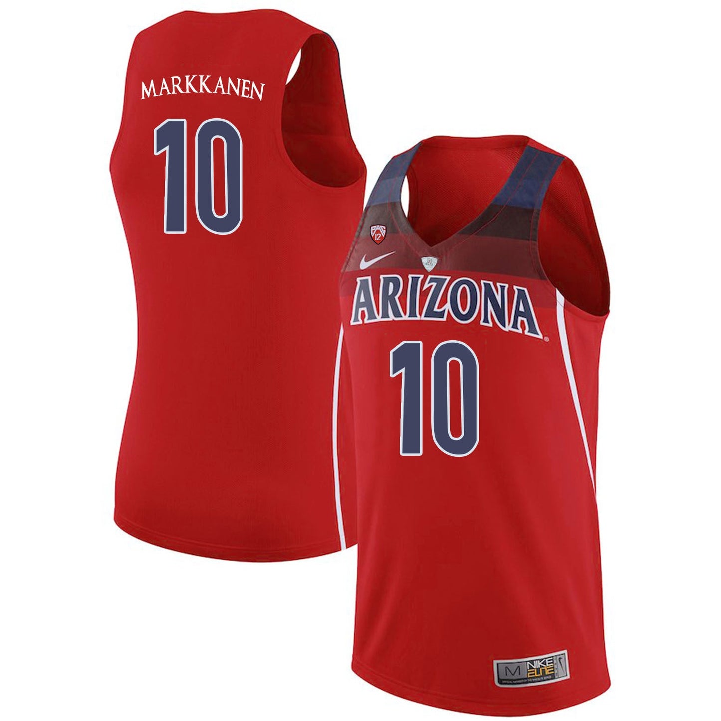 Lauri Markkanen 10 Red College Football Jersey football jersey product view 1