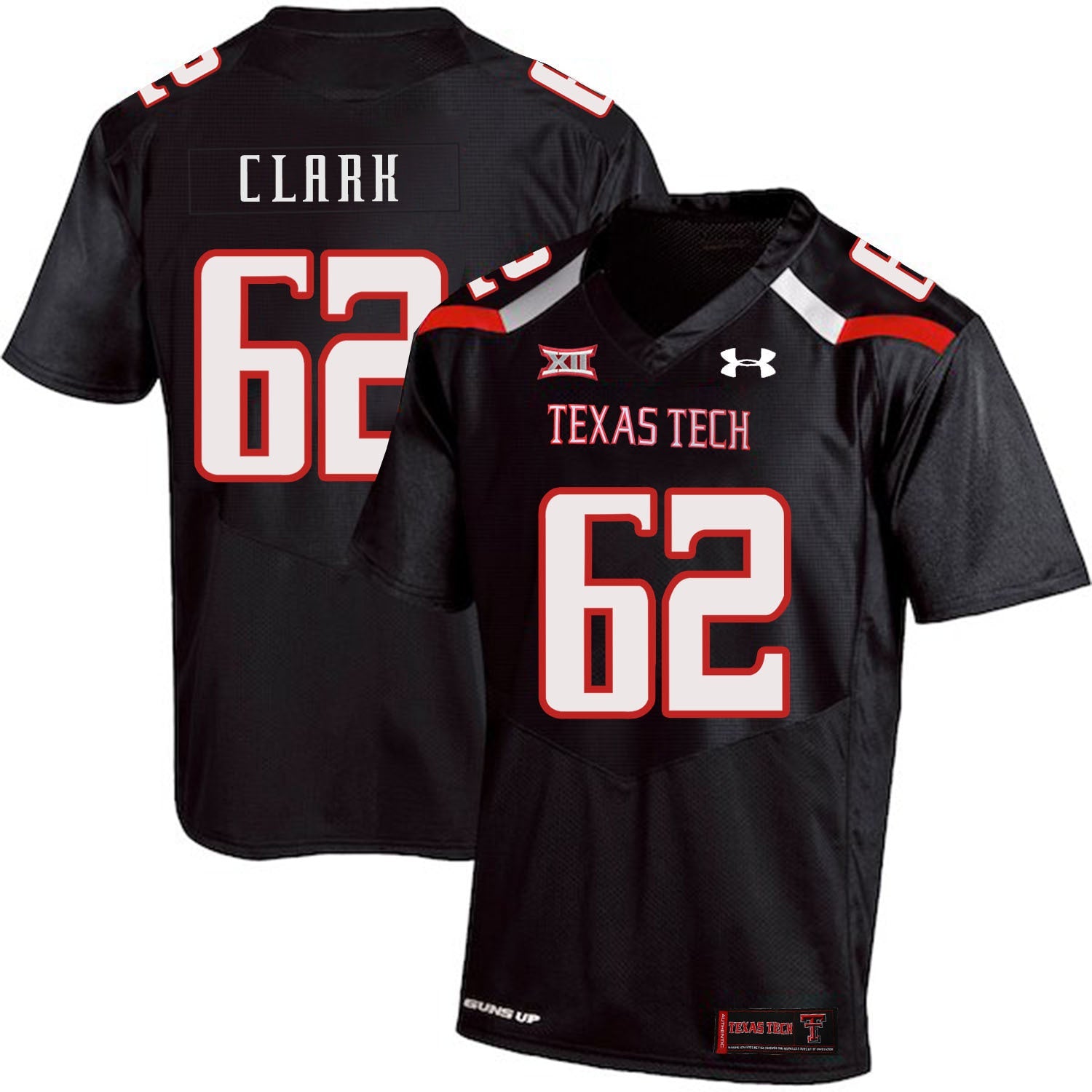 Le'Raven Clark 62 Black College Football Jersey football jersey product view 1