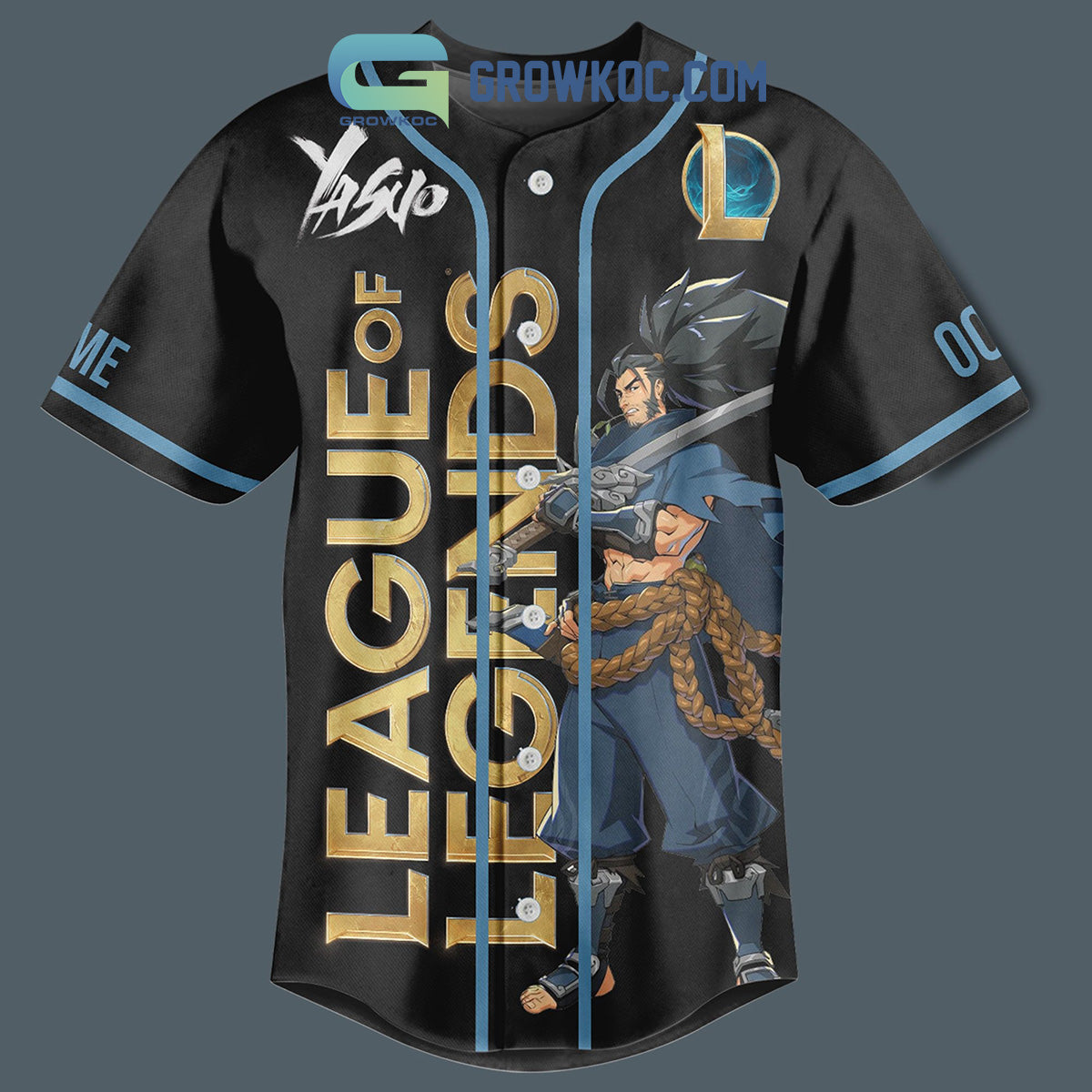 League Of Legends Follow The Wind Personalized Baseball Jersey baseball jersey product view 2