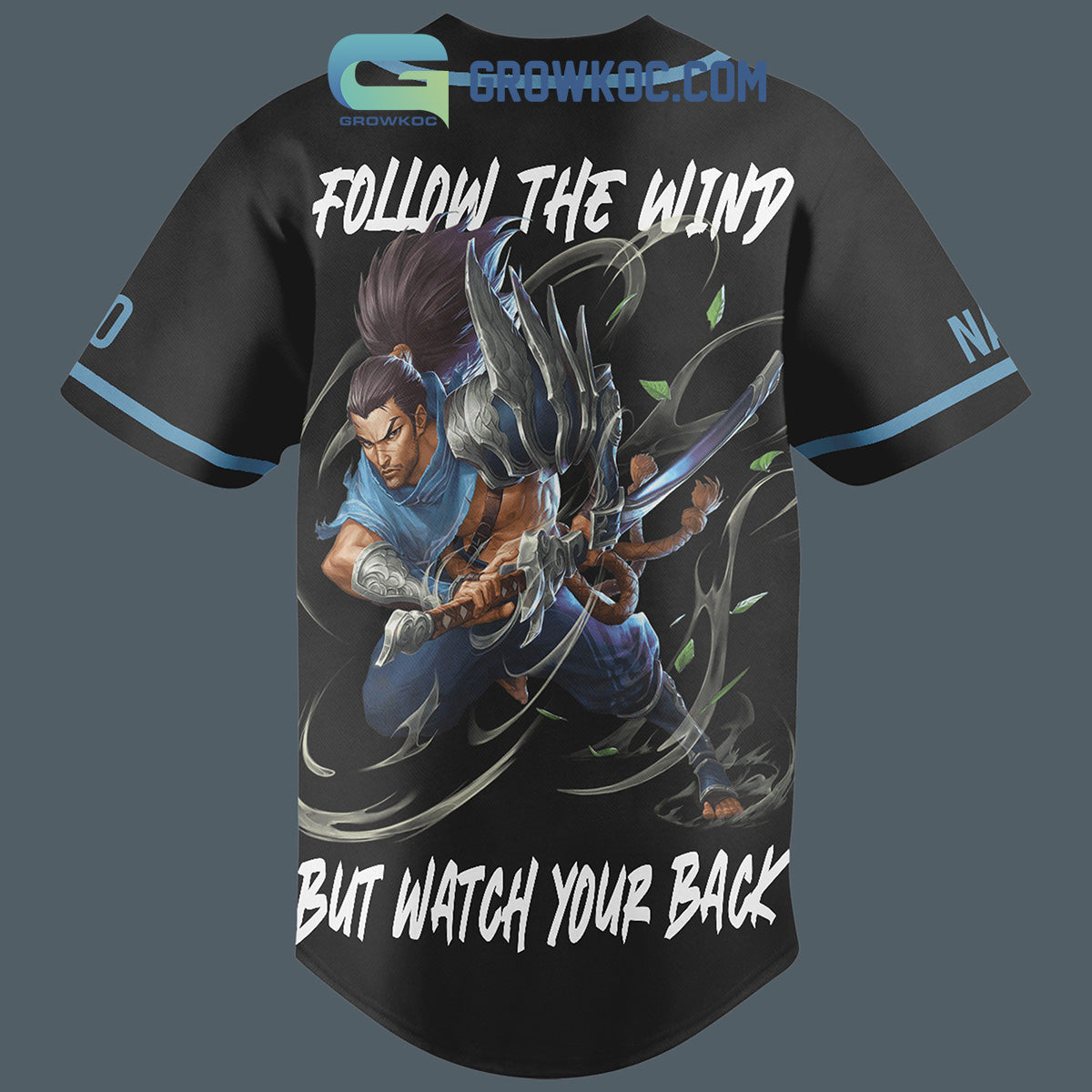 League Of Legends Follow The Wind Personalized Baseball Jersey baseball jersey product view 3