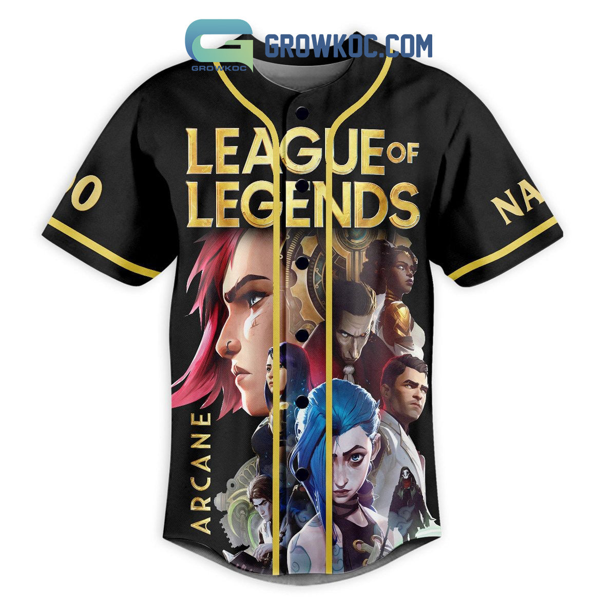 League Of Legends Make You Strong Personalized Baseball Jersey baseball jersey product view 2