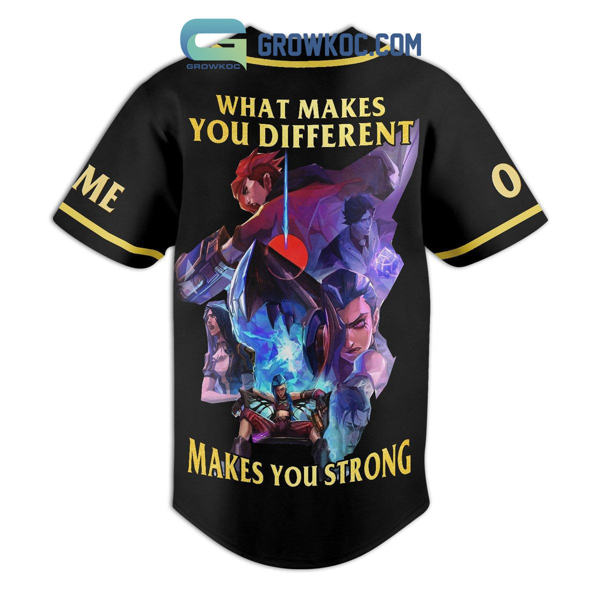 League Of Legends Make You Strong Personalized Baseball Jersey baseball jersey product view 3