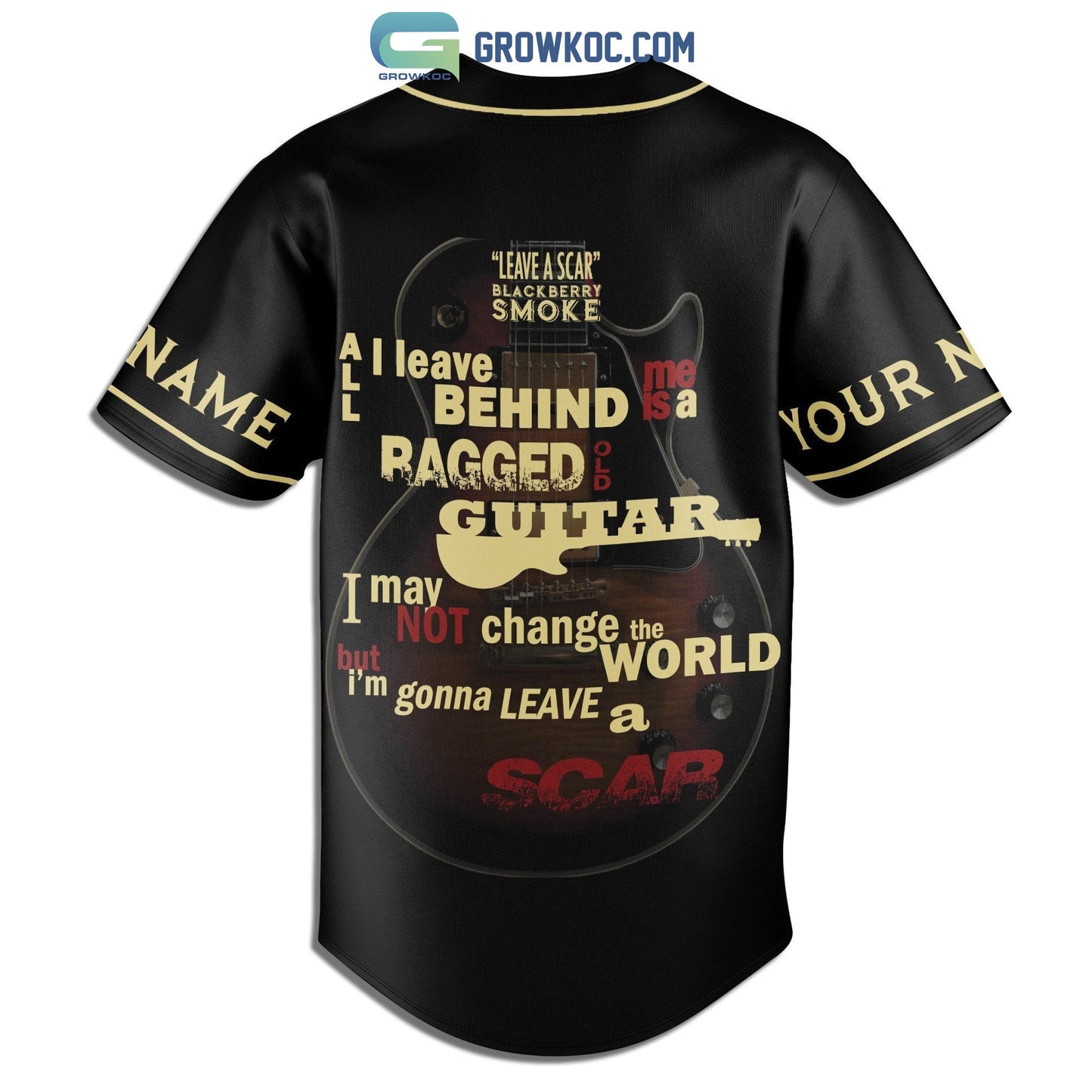 Leave A Scar Blackberry Smoke Personalized Baseball Jersey baseball jersey product view 3