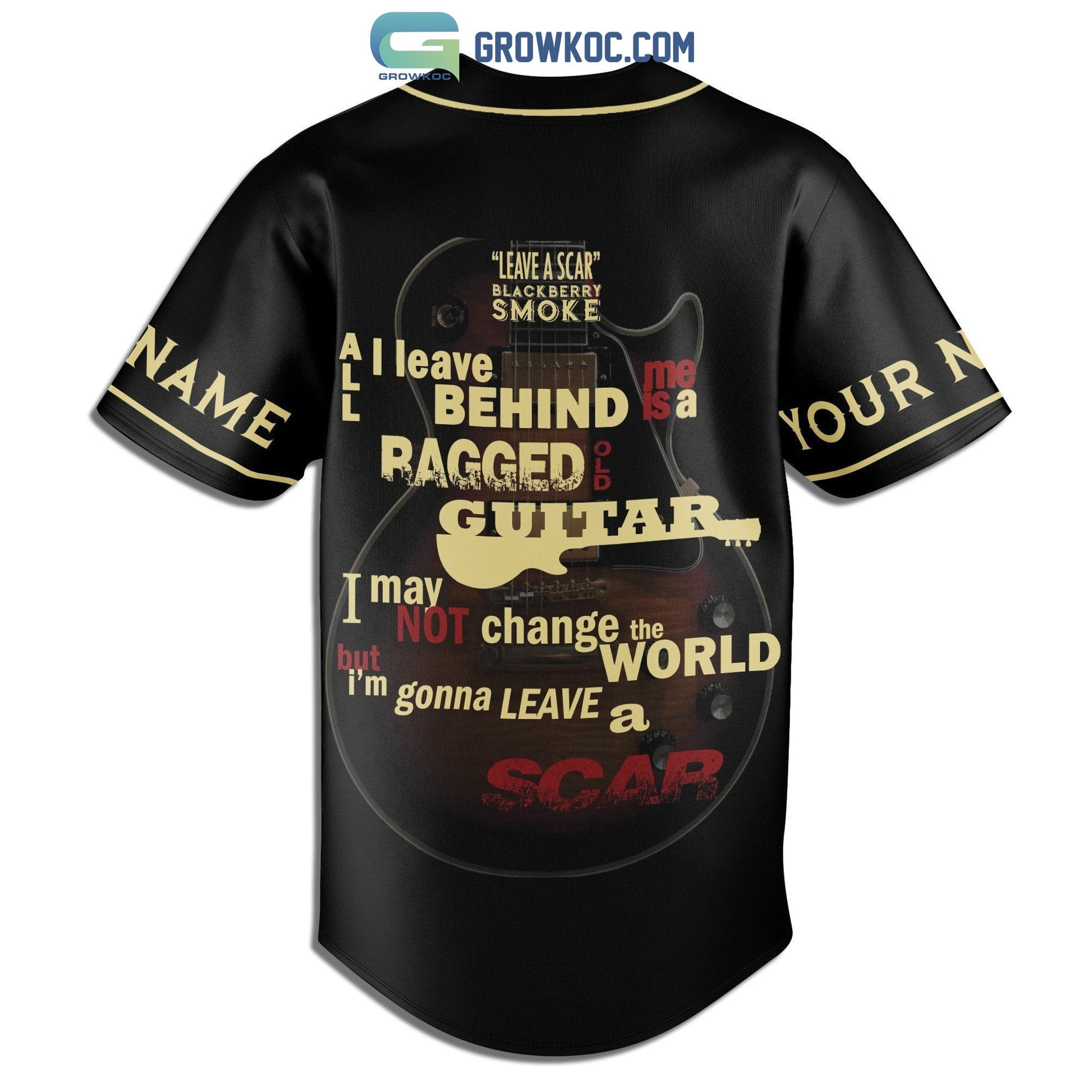 Leave A Scar Blackberry Smoke Personalized Baseball Jersey baseball jersey product view 3