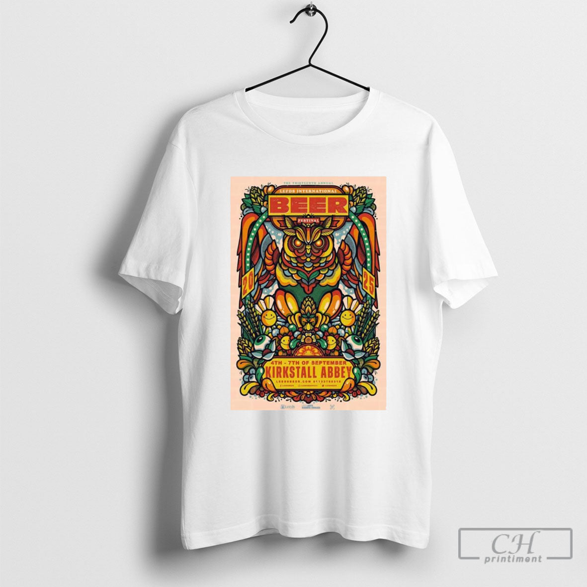 Leeds International Beer Festival 4th 7th September 2025 Shirt Tee Unisex T-shirt, Sweatshirt, Hoodie, Long Sleeve Tee - T-Shirt, Sweatshirt, Hoodie