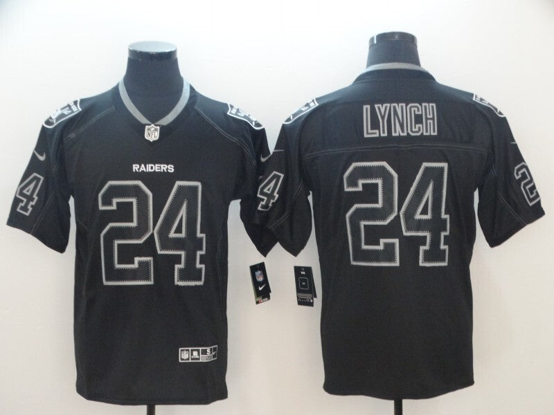 Legend Lights Out Oakland Raiders #24 Marshawn Lynch 040 Football Jersey football jersey product view 1