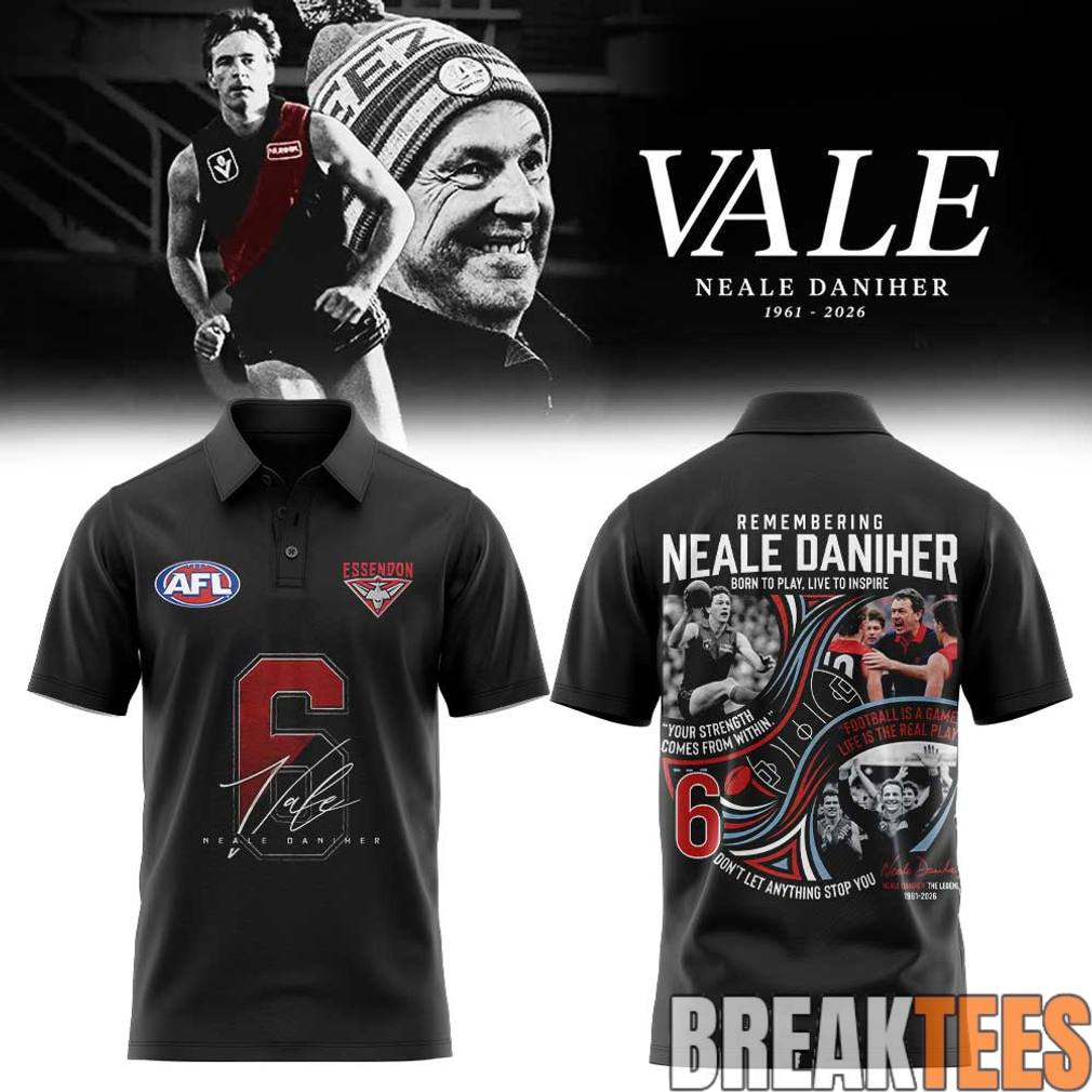 Legendary Essendon Bombers Fight MND Neale Daniher Polo Unisex T-shirt, Sweatshirt, Hoodie, Long Sleeve Tee - T-Shirt, Sweatshirt, Hoodie