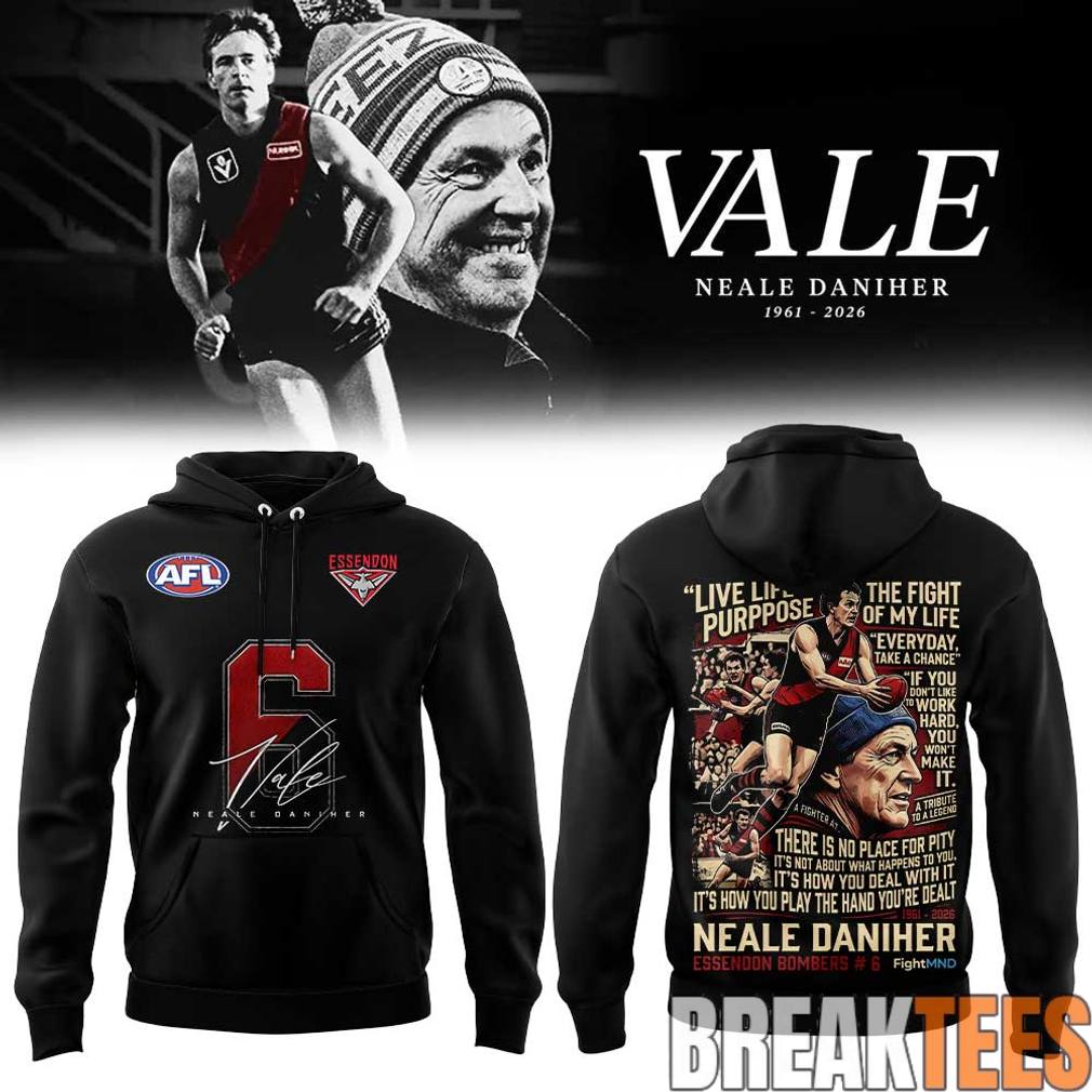 Legendary Essendon Bombers Fight MND Neale Daniher Special Hoodie Unisex T-shirt, Sweatshirt, Hoodie, Long Sleeve Tee - T-Shirt, Sweatshirt, Hoodie