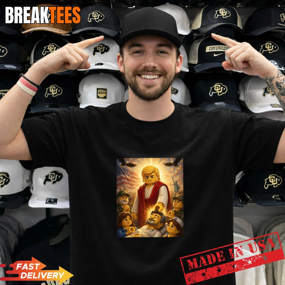 Lego Trump Jesus Parody Shirt Unisex T-shirt, Sweatshirt, Hoodie, Long Sleeve Tee - T-Shirt, Sweatshirt, Hoodie