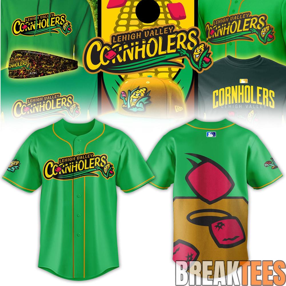 Lehigh Valley IronPigs Cornhole Special Baseball Jersey baseball jersey product view 1