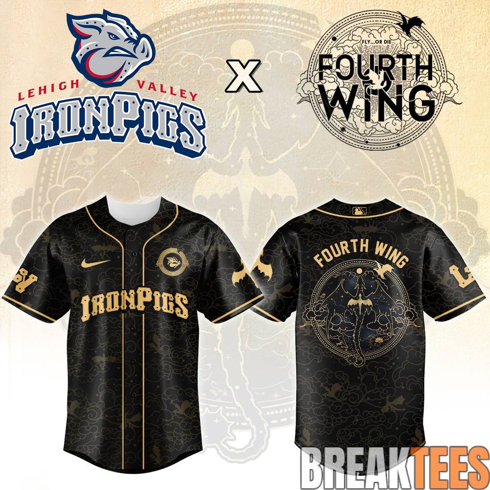 Lehigh Valley IronPigs x Fourth Wing Special Baseball Jersey baseball jersey product view 1