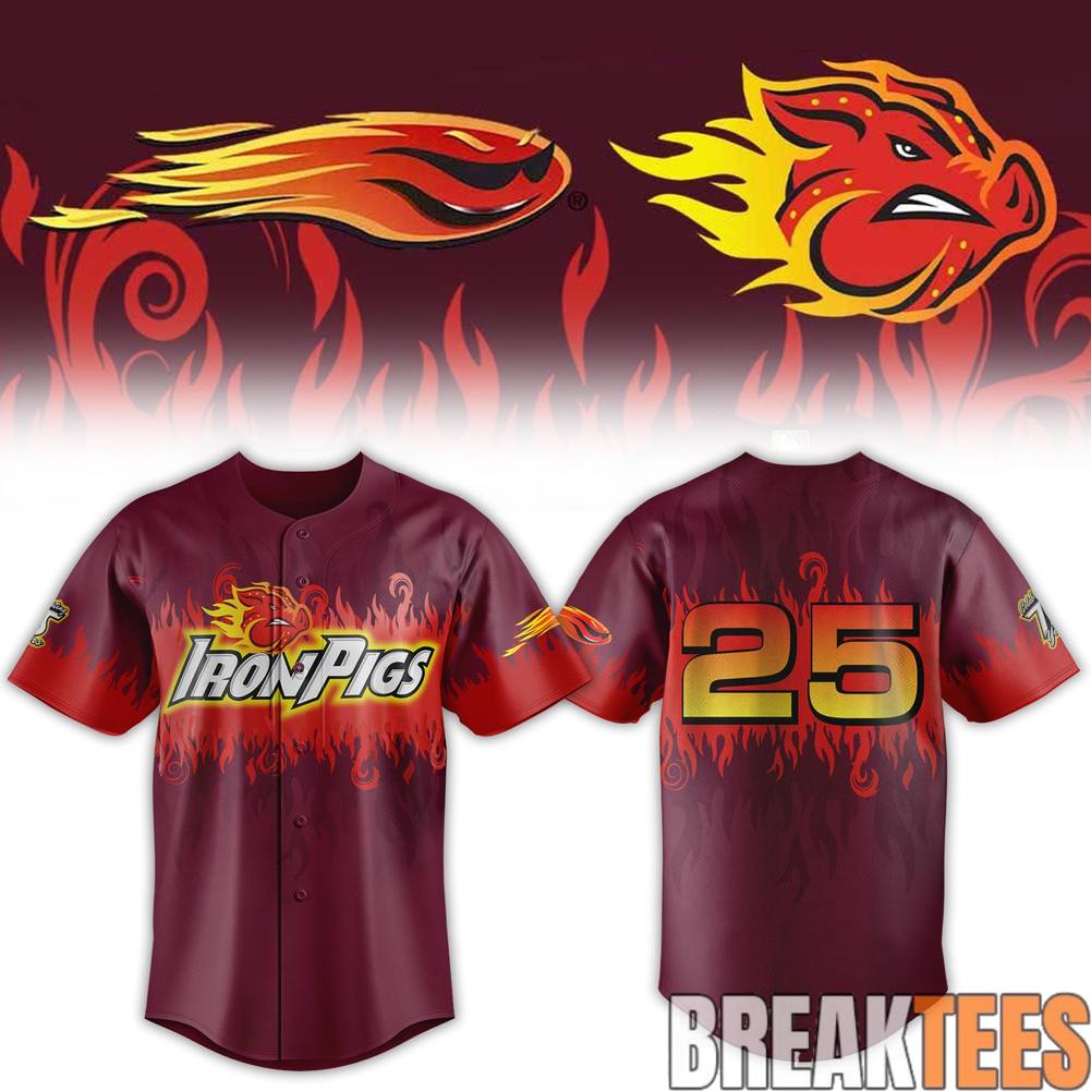 Lehigh Valley IronPigs x Hot Tamales Jersey sports jersey product view 1