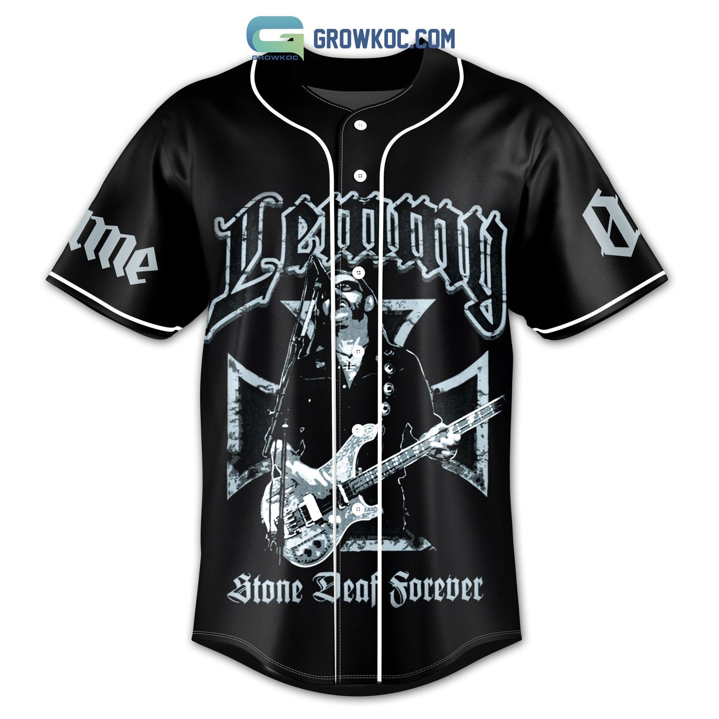Lemmy Stone Deaf Forever Play It Louder You Bastards Personalized Baseball Jersey baseball jersey product view 2
