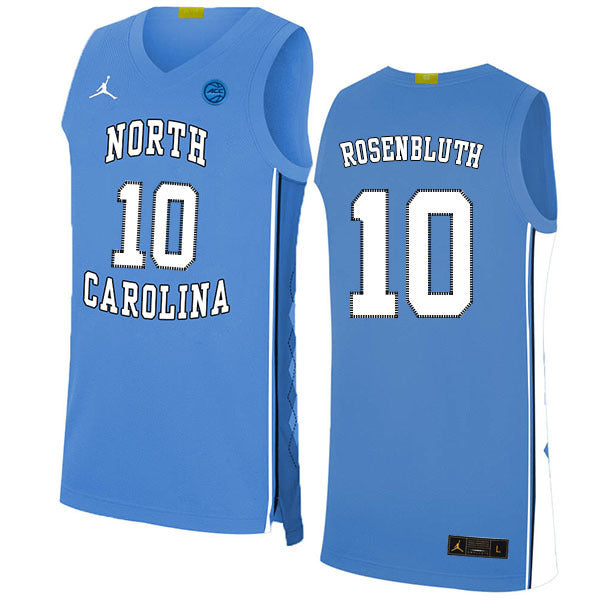 Lennie Rosenbluth 10 Blue College Football Jersey football jersey product view 1
