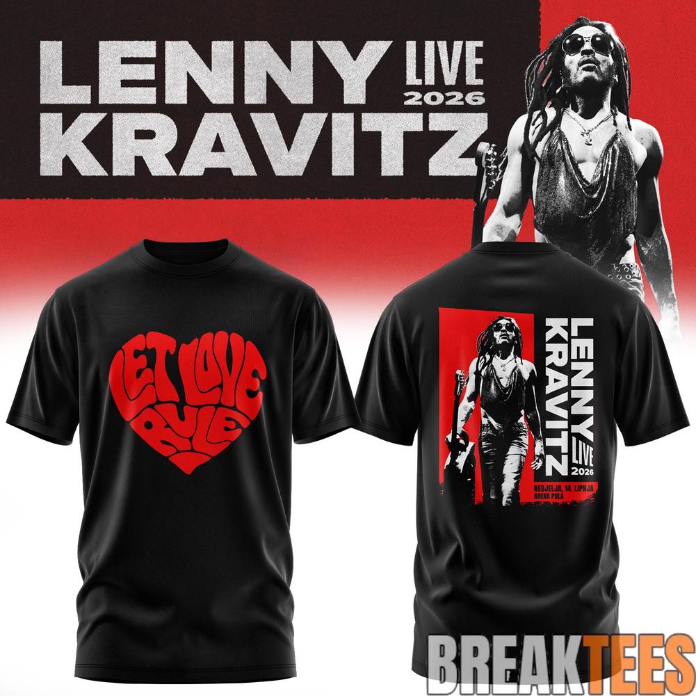 Lenny Kravitz Live 2026 Shirt Unisex T-shirt, Sweatshirt, Hoodie, Long Sleeve Tee - T-Shirt, Sweatshirt, Hoodie