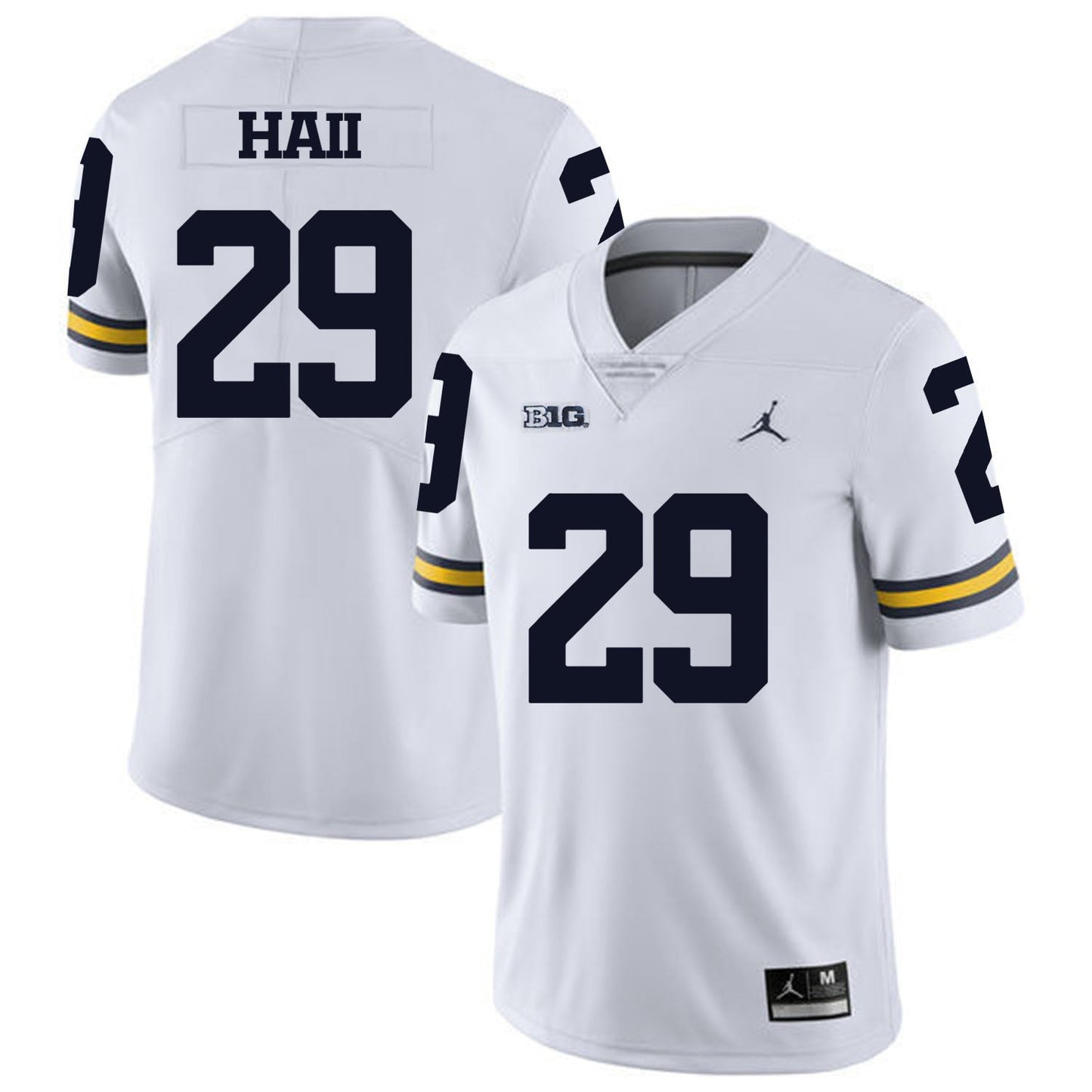 Leon Hall 29 White College Football Jersey football jersey product view 1