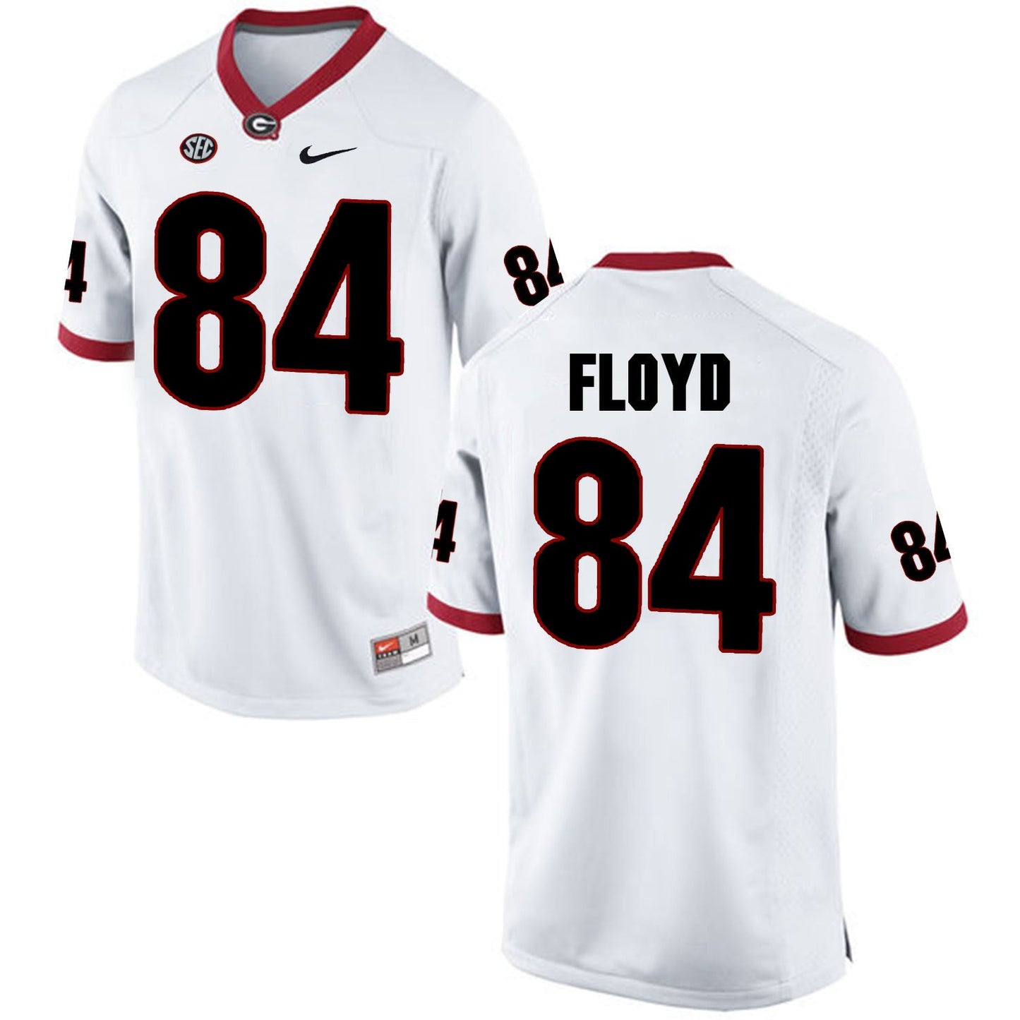 Leonard Floyd 84 White Style 1 College Football Jersey football jersey product view 1