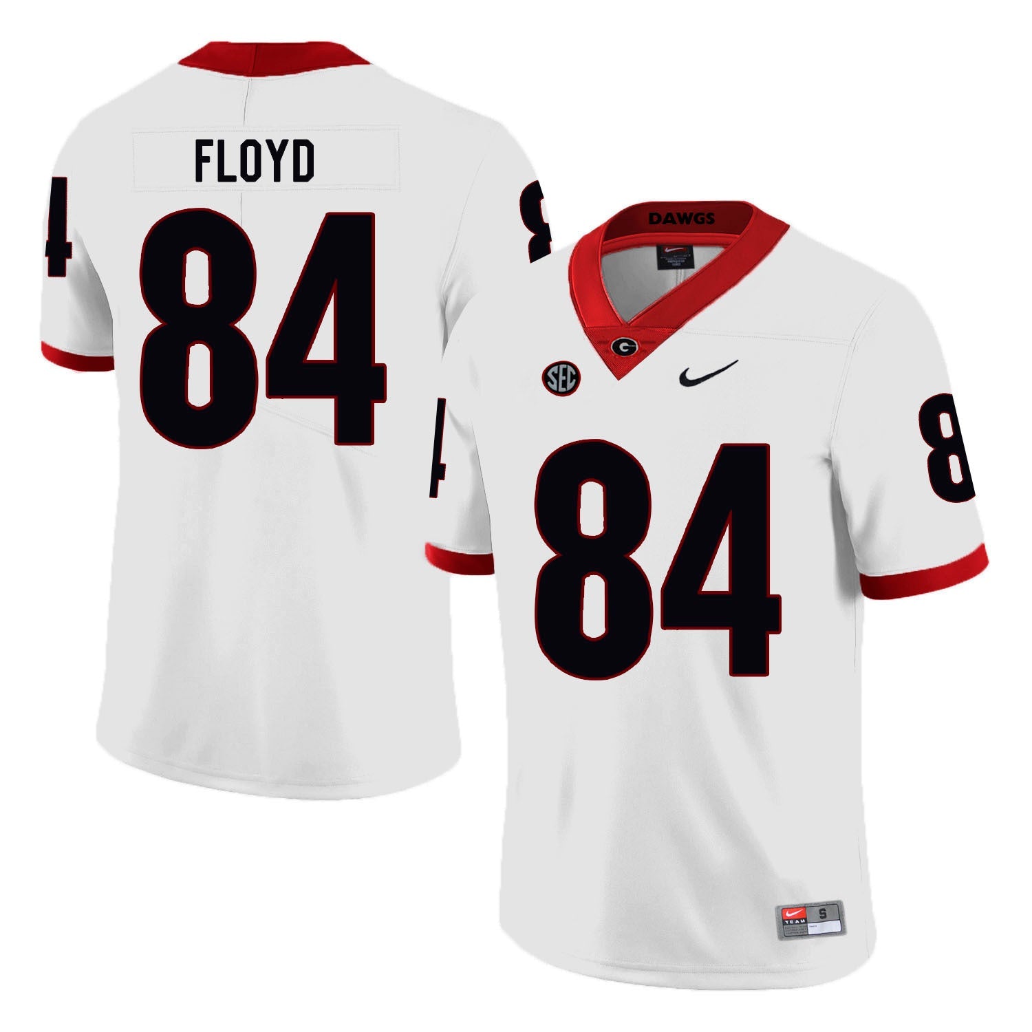 Leonard Floyd 84 White Style 2 College Football Jersey football jersey product view 1