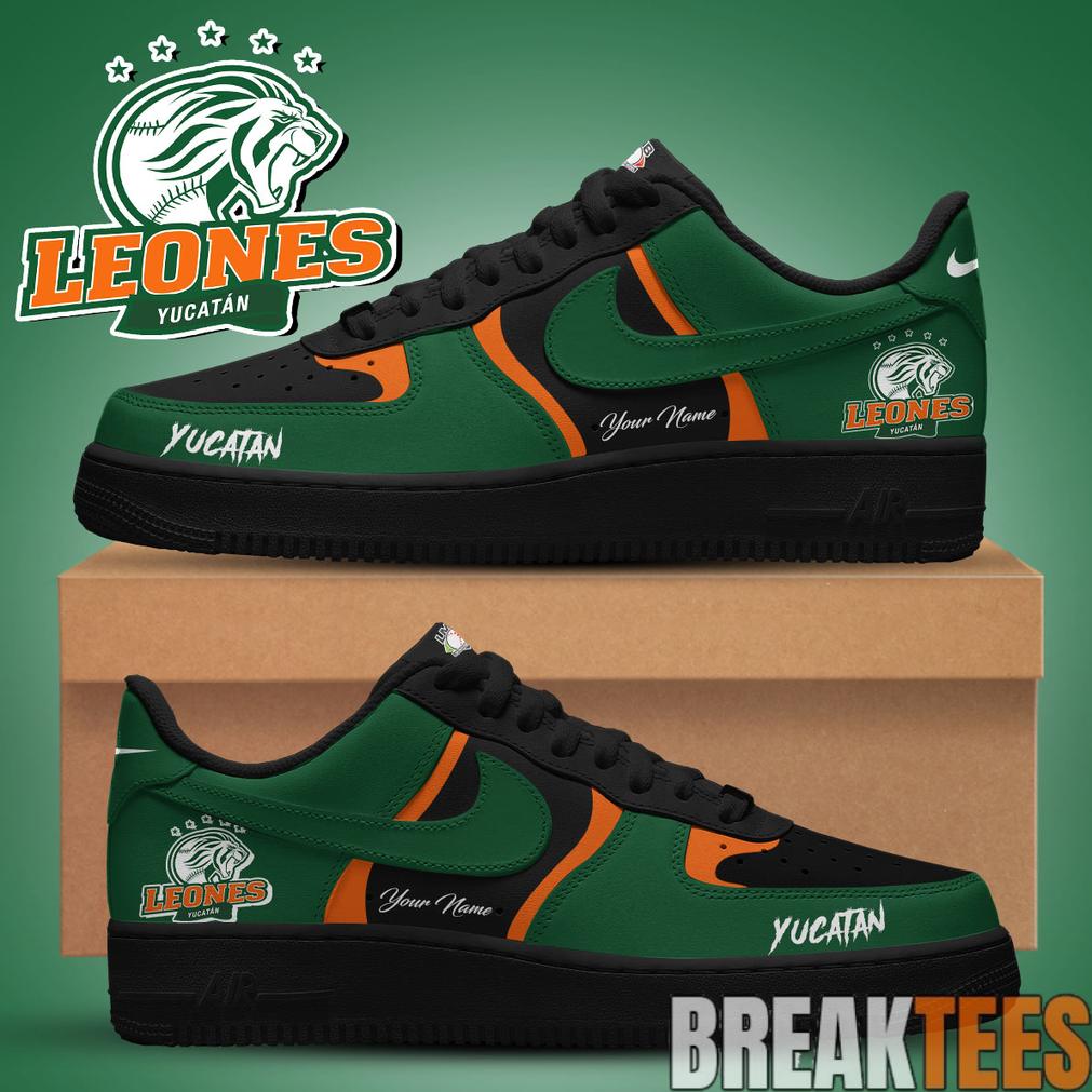 Leones de Yucatn Custom Air Force 1 Shoes Unisex T-shirt, Sweatshirt, Hoodie, Long Sleeve Tee - T-Shirt, Sweatshirt, Hoodie