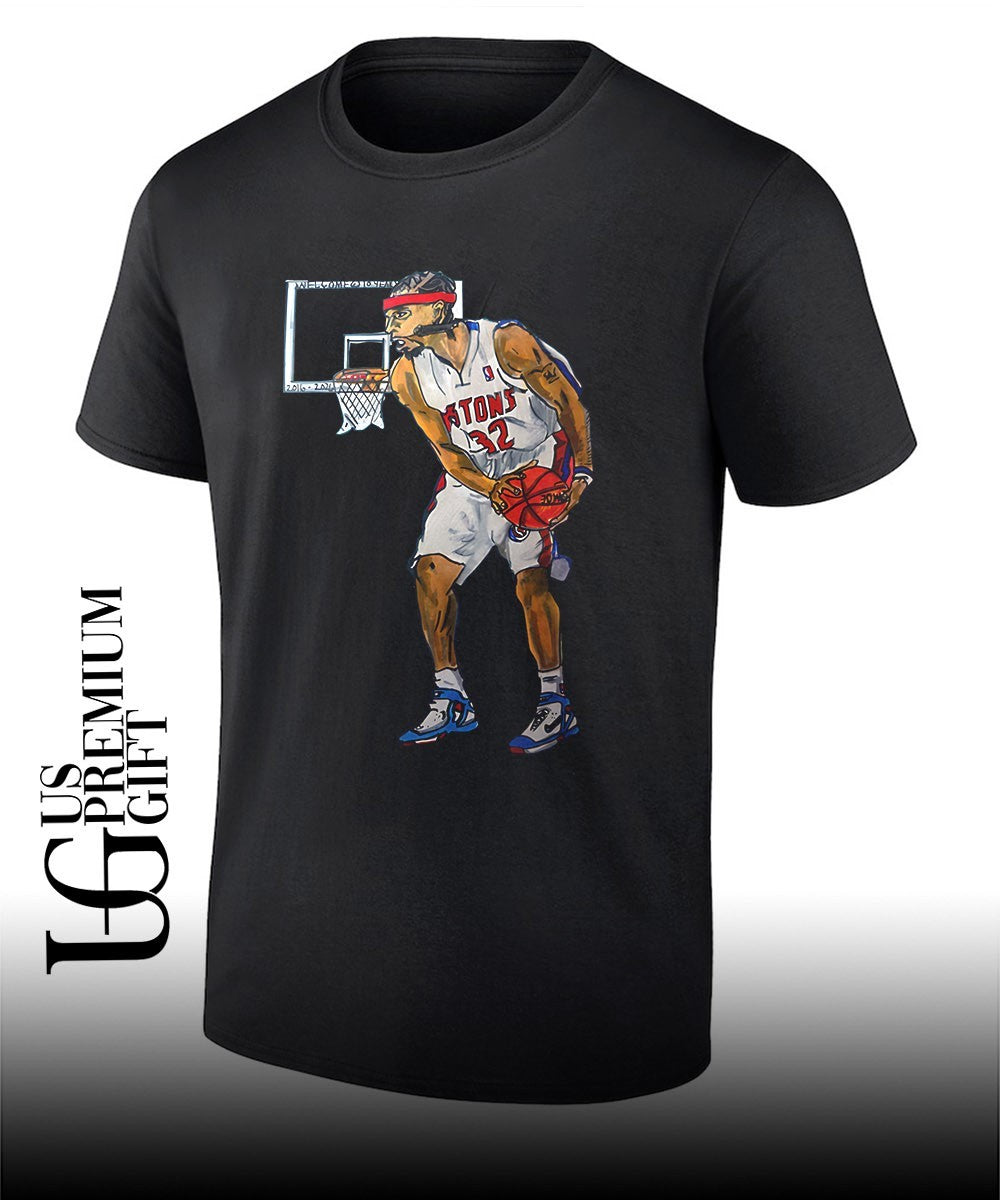 Let it rip Allen Iverson Detroit Pistons NBA shirt Unisex T-shirt, Sweatshirt, Hoodie, Long Sleeve Tee - T-Shirt, Sweatshirt, Hoodie