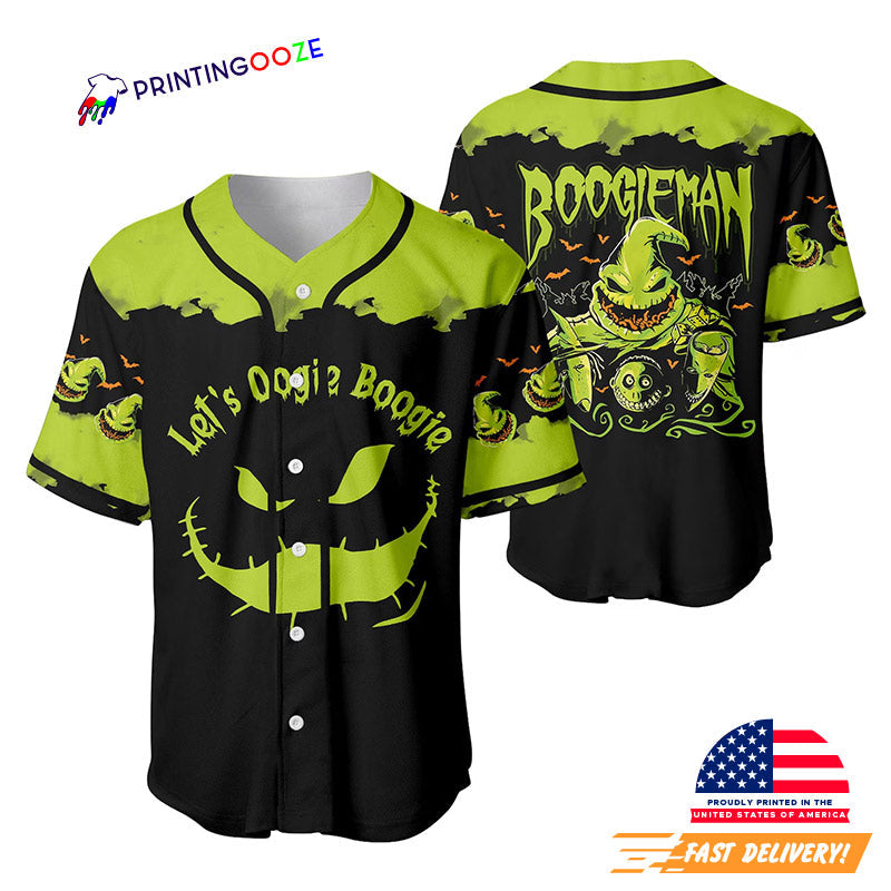 Lets Oogie Boogie Creepy Boogieman Baseball Jersey baseball jersey product view 1