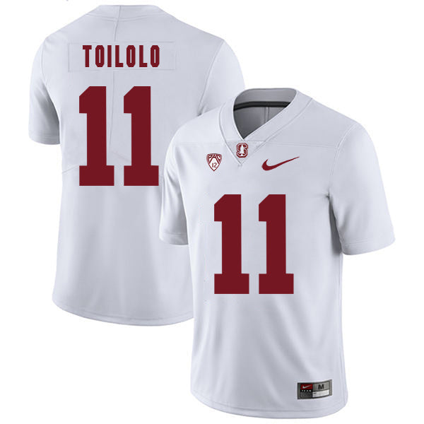 Levine Toilolo 11 White Style 1 College Football Jersey football jersey product view 1