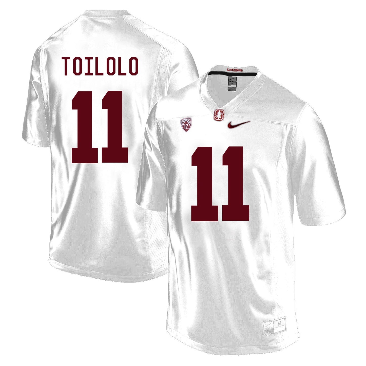 Levine Toilolo 11 White Style 2 College Football Jersey football jersey product view 1