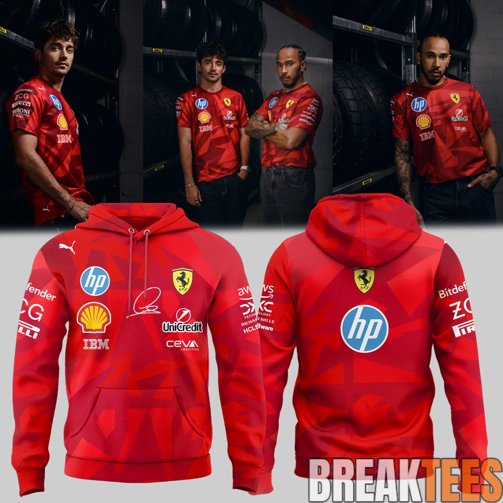 Lewis Hamilton Ferrari Signature Hoodie Unisex T-shirt, Sweatshirt, Hoodie, Long Sleeve Tee - T-Shirt, Sweatshirt, Hoodie