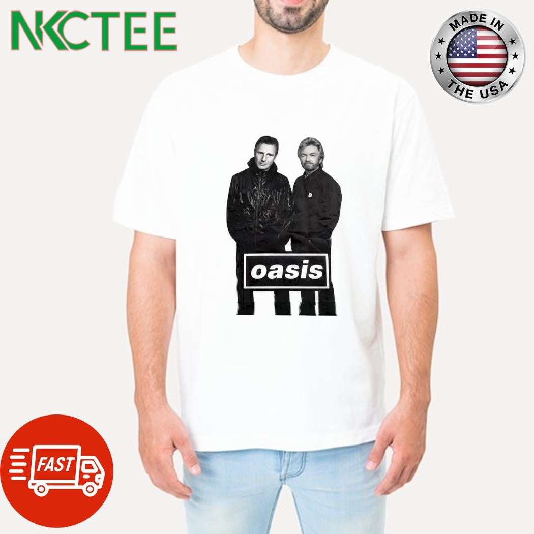 Liam Neeson and Noel Oasis shirt Unisex T-shirt, Sweatshirt, Hoodie, Long Sleeve Tee - T-Shirt, Sweatshirt, Hoodie