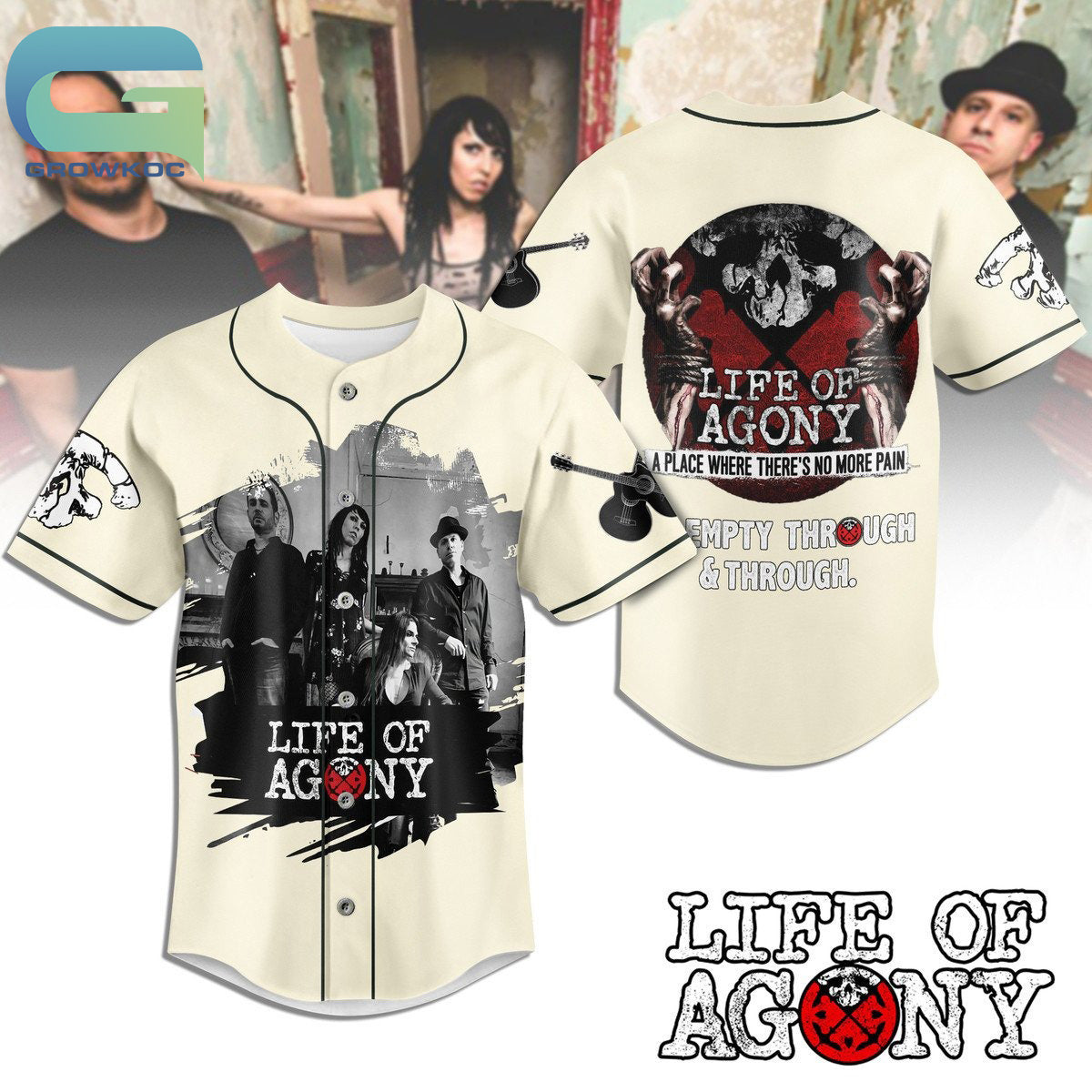 Life Of Agony A Place Where There’s No More Fan Baseball Jersey baseball jersey product view 1
