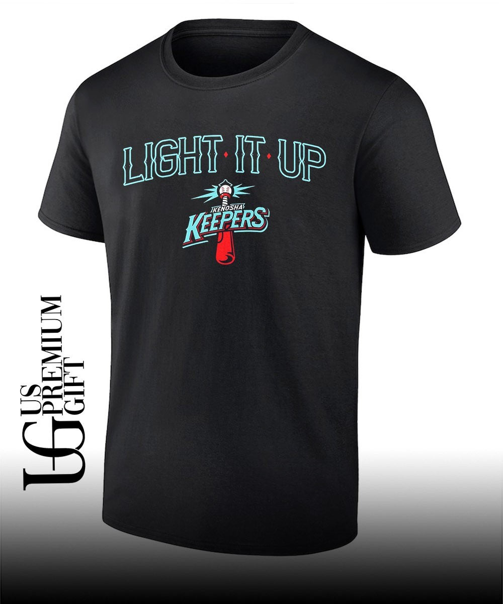 Light It Up Kenosha Keepers baseball shirt Unisex T-shirt, Sweatshirt, Hoodie, Long Sleeve Tee - T-Shirt, Sweatshirt, Hoodie