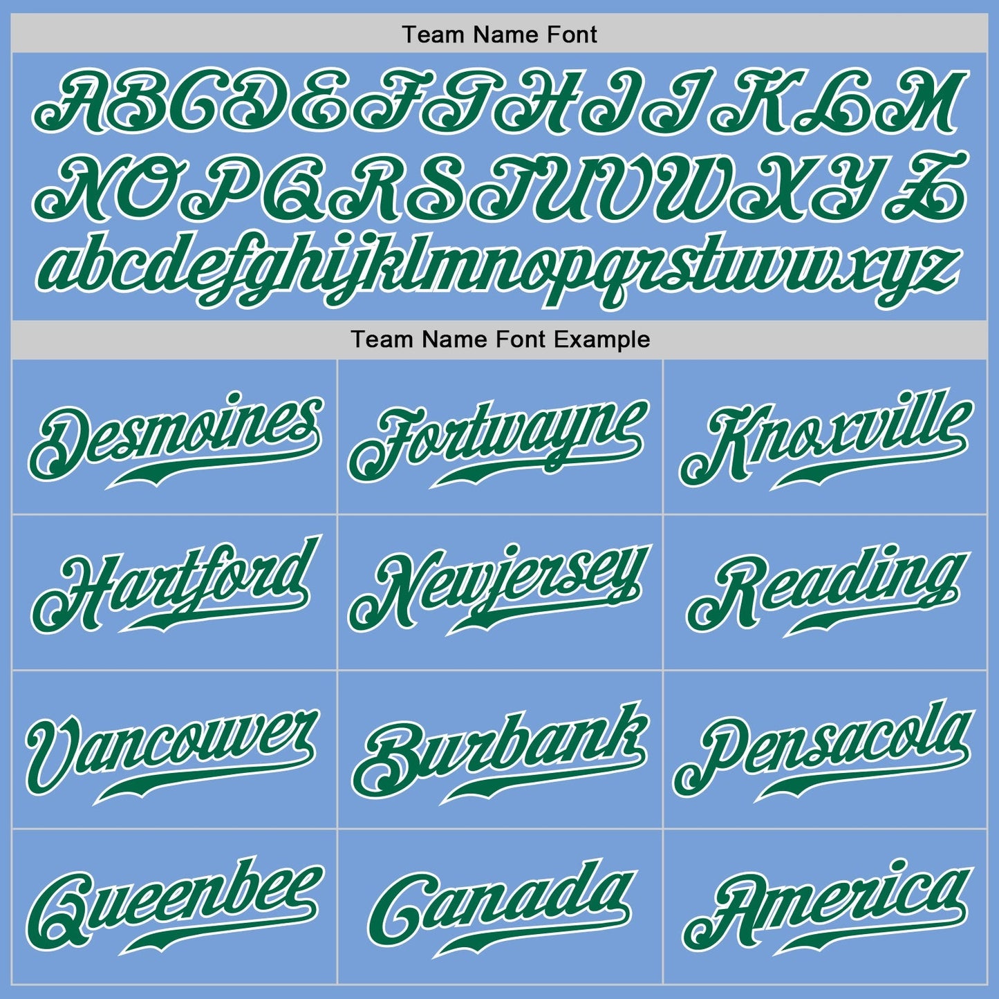 Custom Light Blue Kelly Green-White Authentic Baseball Jersey baseball jersey product view 4