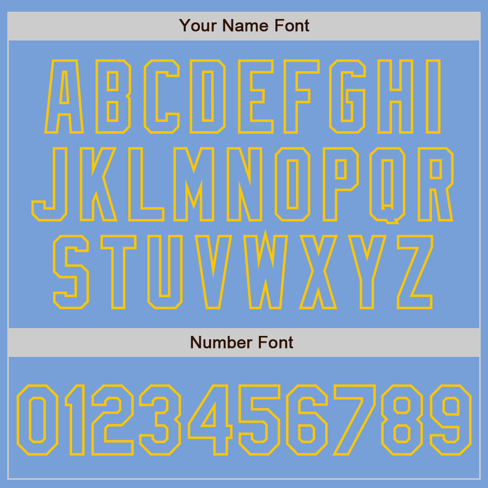 Custom Light Blue Light Blue-Gold Authentic Baseball Jersey baseball jersey product view 5