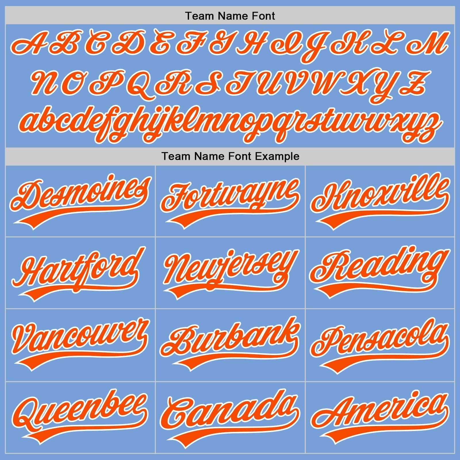 Custom Light Blue White Pinstripe Orange Authentic Baseball Jersey baseball jersey product view 4