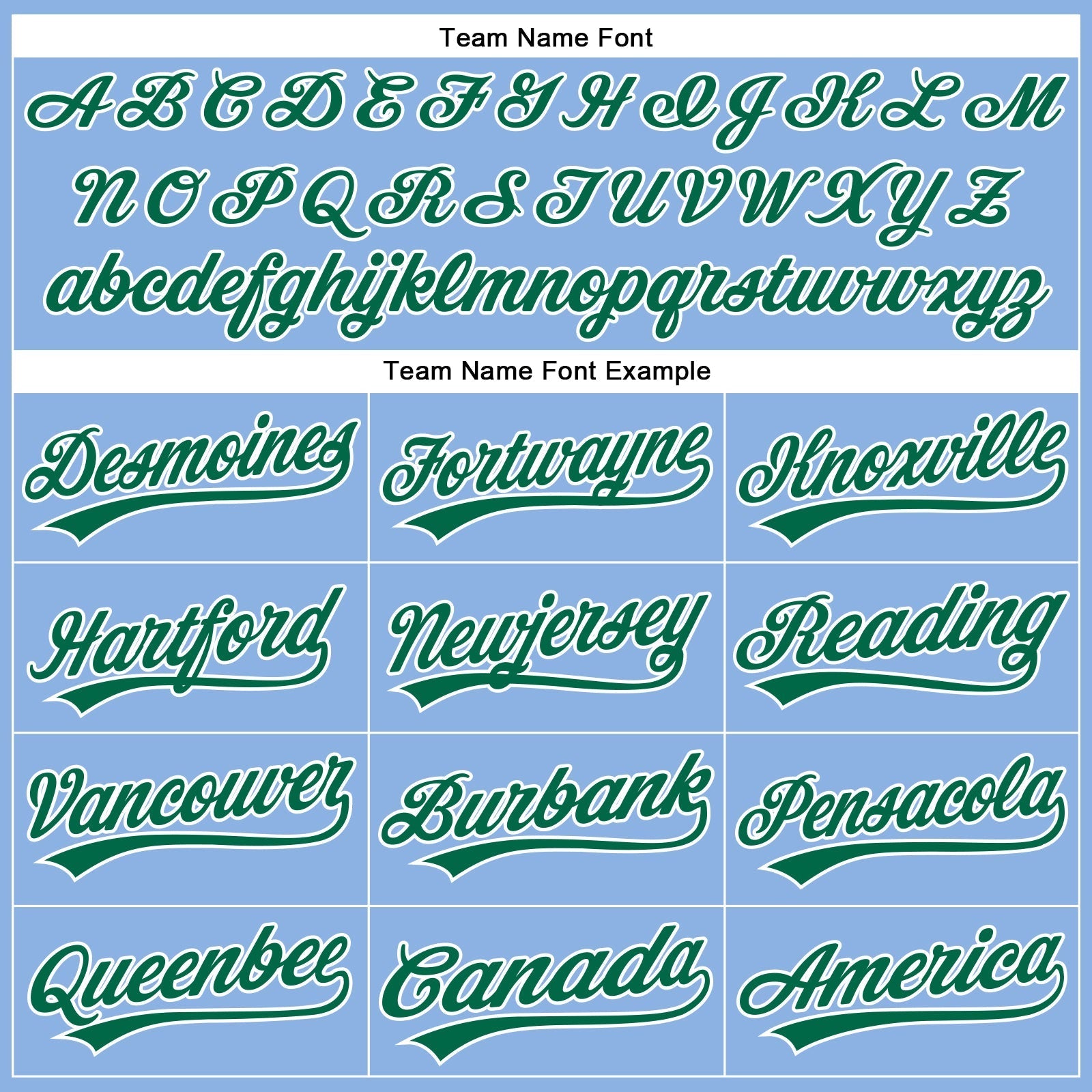 Custom Light Blue White Pinstripe Kelly Green Authentic Baseball Jersey baseball jersey product view 4