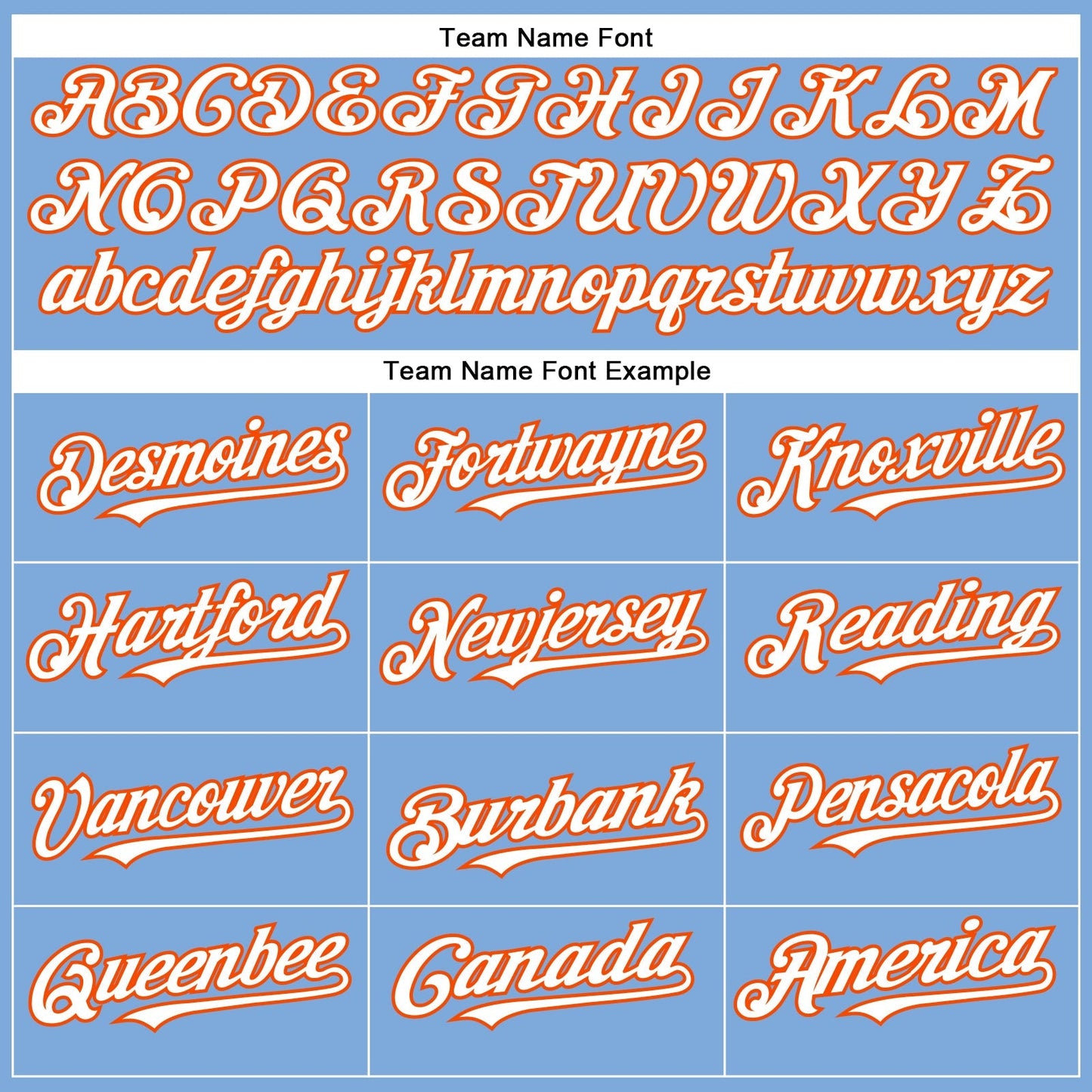 Custom Light Blue White-Orange Authentic Baseball Jersey baseball jersey product view 4