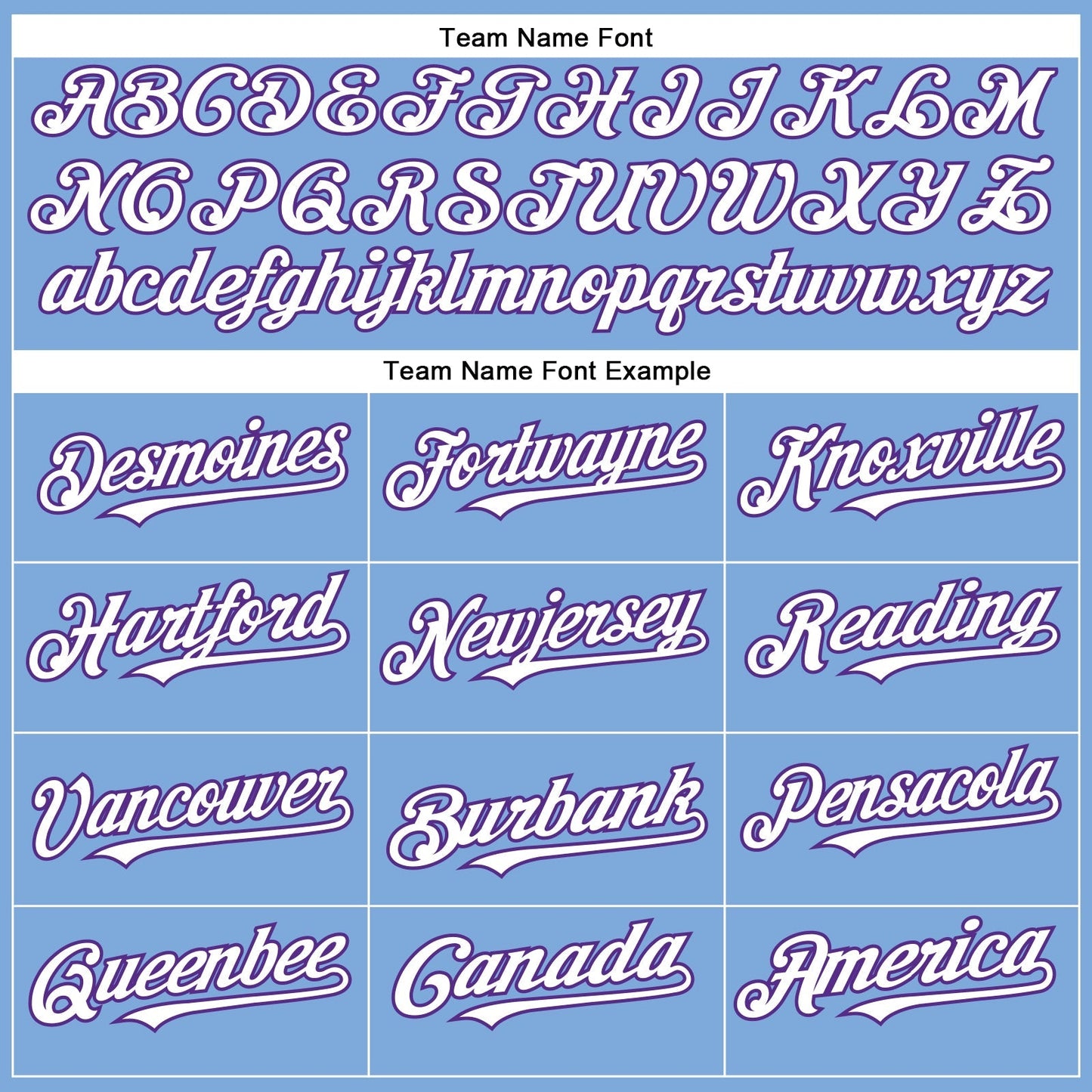 Custom Light Blue White-Purple Authentic Baseball Jersey baseball jersey product view 4