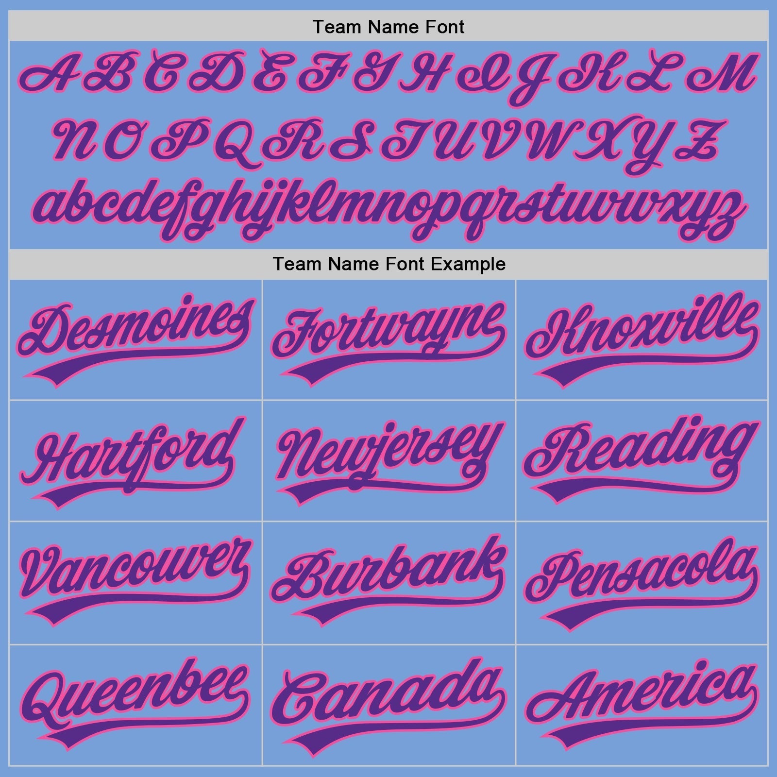 Custom Light Blue Pink-Purple Authentic Baseball Jersey baseball jersey product view 4