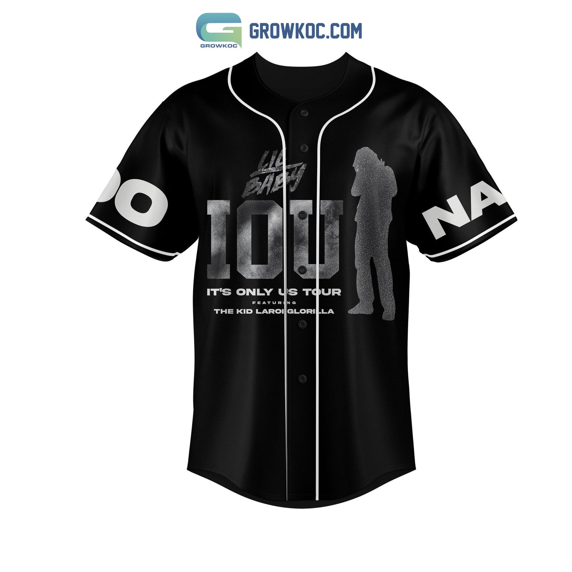 Lil Baby IOS It’s Only Us Tour 2023 Personalized Baseball Jersey baseball jersey product view 1
