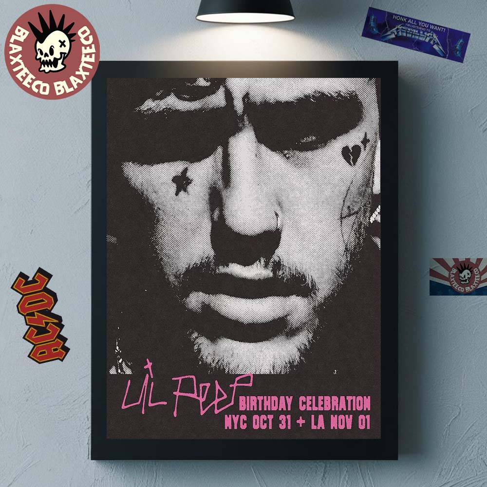 Lil Peep Birthday Celebration Shows 2025 In New York City On October 31 And Los Angeles On November 11 Poster Canvas - T-Shirt, Sweatshirt, Hoodie