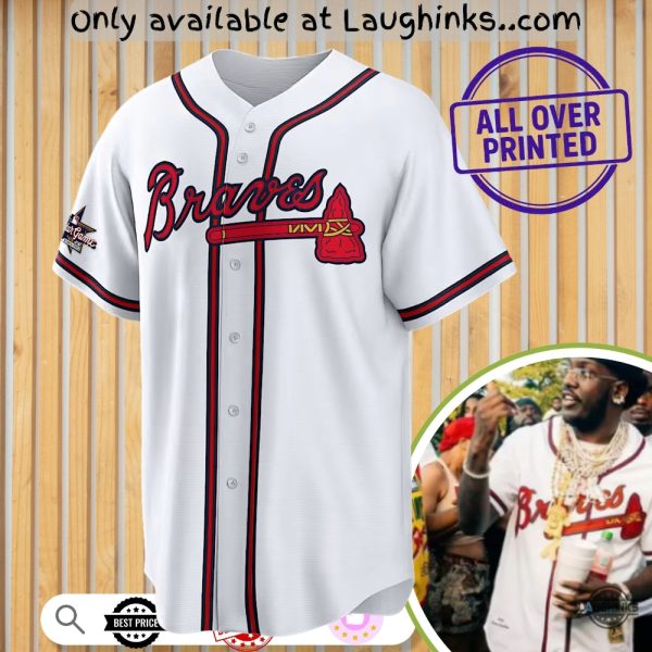 Lil Yachty Atlanta Braves 2025 All Star Game Aop Replica Baseball Jersey Shirt baseball jersey product view 1