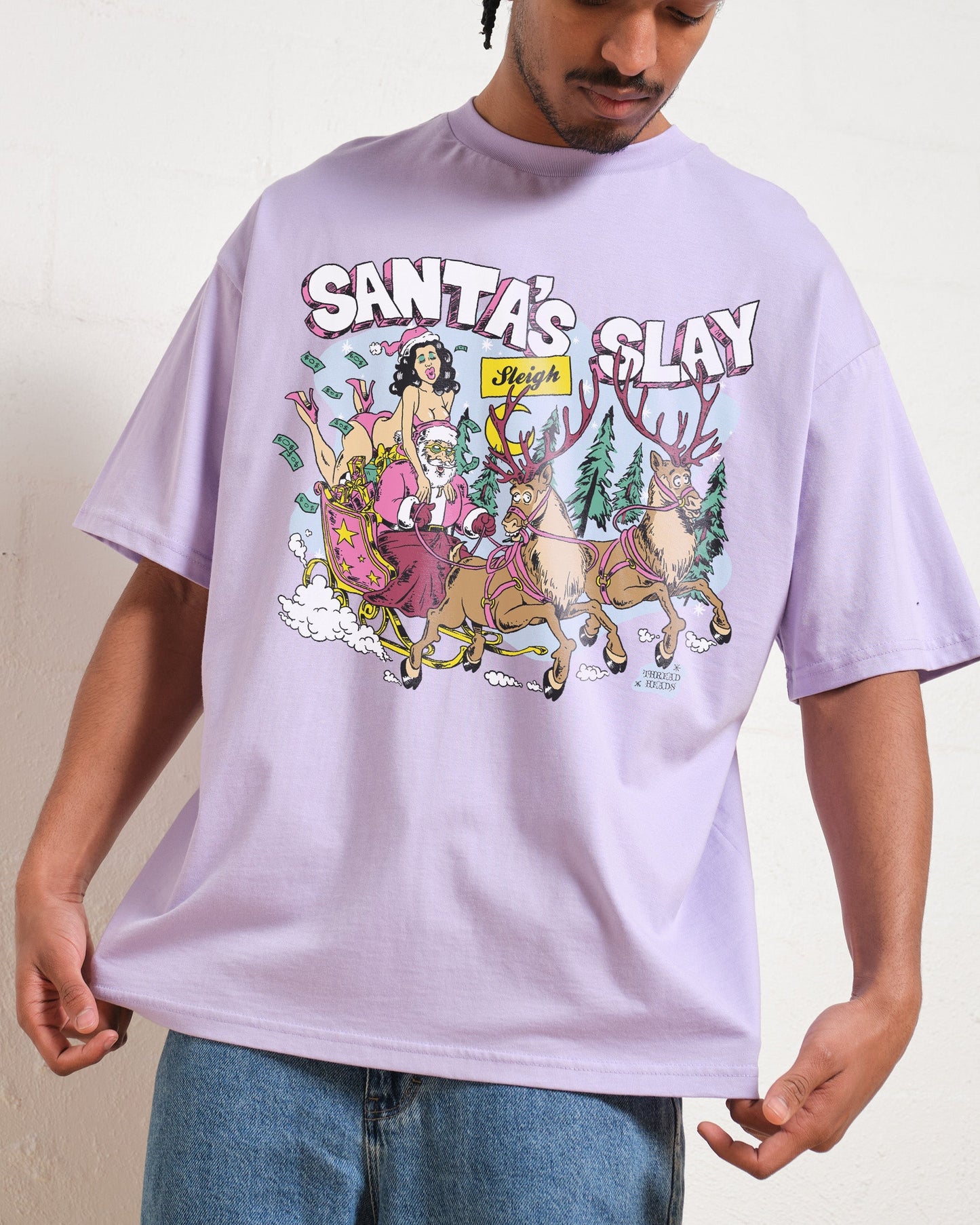 Santa Slay Oversized Tee Unisex T-shirt, Sweatshirt, Hoodie, Long Sleeve Tee - T-Shirt, Sweatshirt, Hoodie