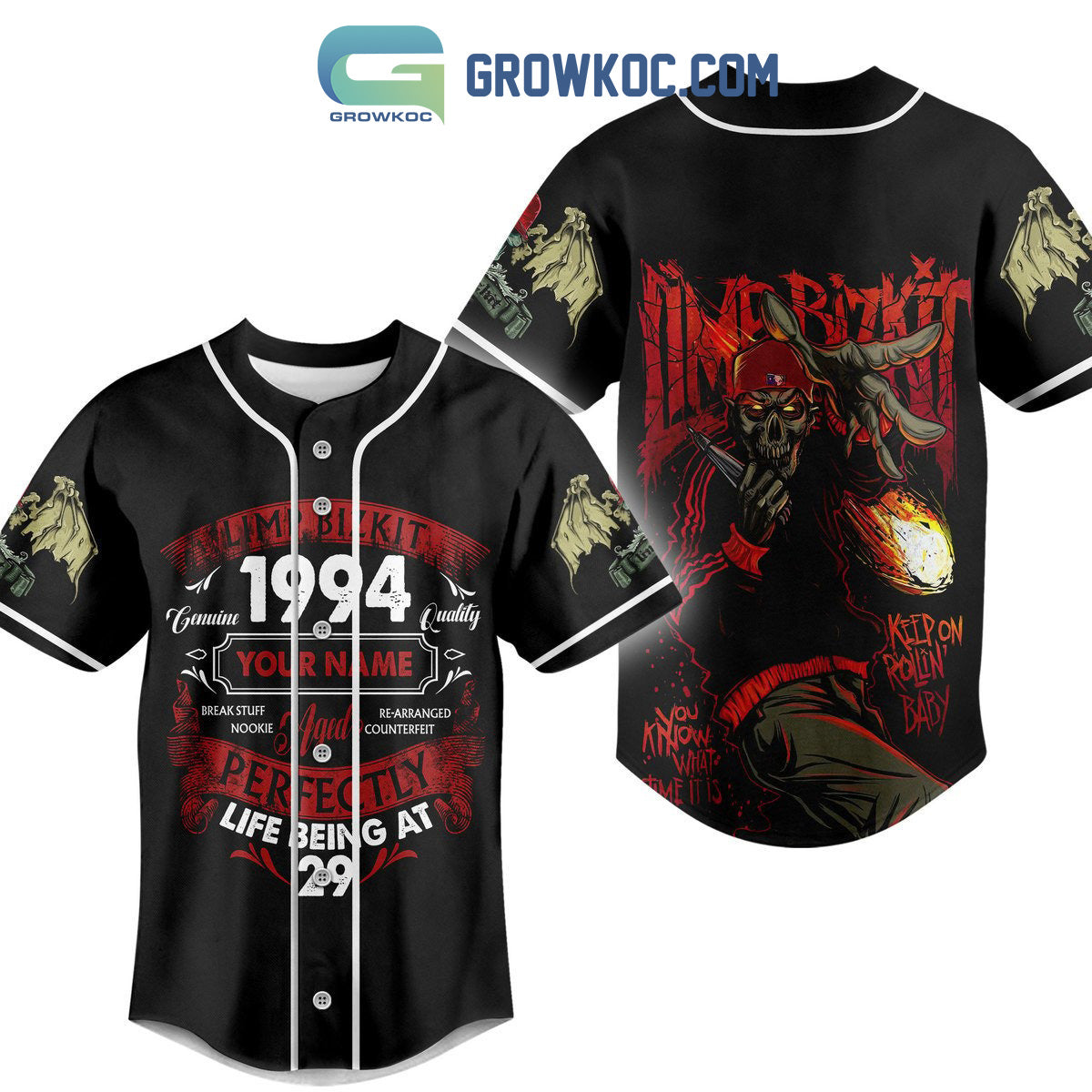Limp Bizkit 1994 Perfectly Life Being At 29 Baseball Jersey baseball jersey product view 1